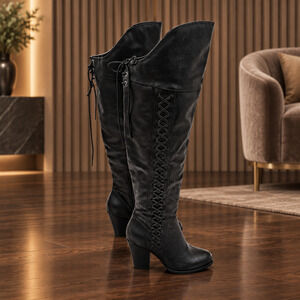 NWOB JOURNEE COLLECTION SPRITZ OVER THE KNEE BOOTS SIZE 7